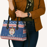 Serbia Christmas Leather Bag Coat Of Arms Srecan Bozic - Wonder Print Shop
