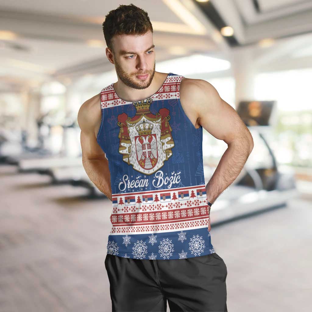 Serbia Christmas Men Tank Top Coat Of Arms Srecan Bozic - Wonder Print Shop
