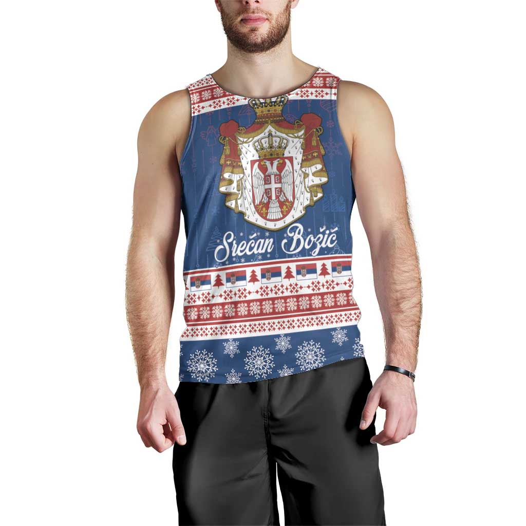 Serbia Christmas Men Tank Top Coat Of Arms Srecan Bozic - Wonder Print Shop