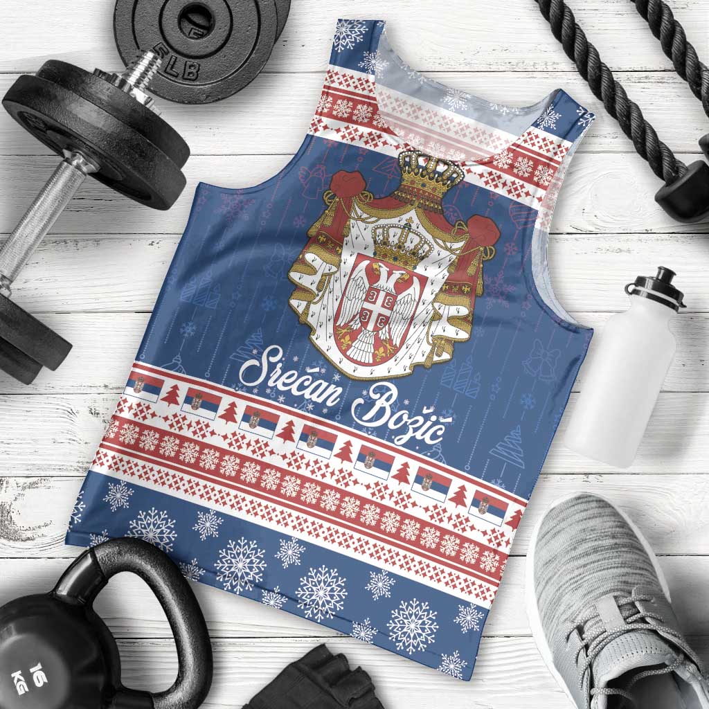 Serbia Christmas Men Tank Top Coat Of Arms Srecan Bozic - Wonder Print Shop