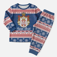 Serbia Christmas Pajama Set Coat Of Arms Srecan Bozic - Wonder Print Shop