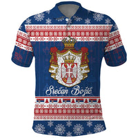 Serbia Christmas Polo Shirt Coat Of Arms Srecan Bozic - Wonder Print Shop
