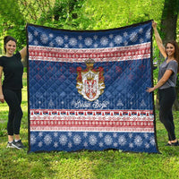 Serbia Christmas Quilt Coat Of Arms Srecan Bozic - Wonder Print Shop