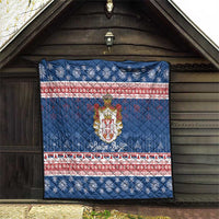 Serbia Christmas Quilt Coat Of Arms Srecan Bozic - Wonder Print Shop