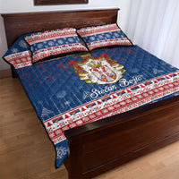 Serbia Christmas Quilt Bed Set Coat Of Arms Srecan Bozic - Wonder Print Shop
