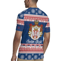 Serbia Christmas Rugby Jersey Coat Of Arms Srecan Bozic - Wonder Print Shop