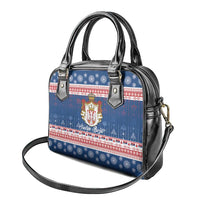 Serbia Christmas Shoulder Handbag Coat Of Arms Srecan Bozic - Wonder Print Shop