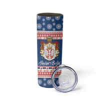 Serbia Christmas Skinny Tumbler Coat Of Arms Srecan Bozic - Wonder Print Shop
