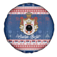 Serbia Christmas Spare Tire Cover Coat Of Arms Srecan Bozic - Wonder Print Shop