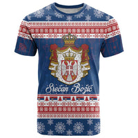 Serbia Christmas T Shirt Coat Of Arms Srecan Bozic - Wonder Print Shop