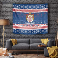 Serbia Christmas Tapestry Coat Of Arms Srecan Bozic - Wonder Print Shop