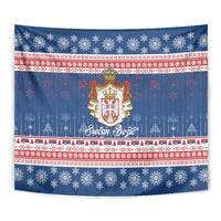 Serbia Christmas Tapestry Coat Of Arms Srecan Bozic - Wonder Print Shop