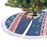 Serbia Christmas Tree Skirt Coat Of Arms Srecan Bozic - Wonder Print Shop