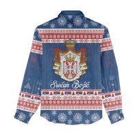 Serbia Christmas Women Casual Shirt Coat Of Arms Srecan Bozic - Wonder Print Shop