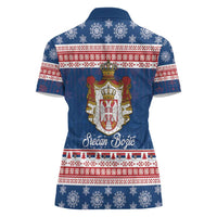 Serbia Christmas Women Polo Shirt Coat Of Arms Srecan Bozic - Wonder Print Shop