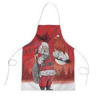 Albania Santa Christmas Apron Christmas Albanian Eagle Flag Style - Wonder Print Shop