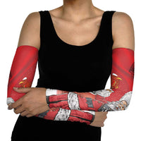 Albania Santa Christmas Arm Sleeves Christmas Albanian Eagle Flag Style - Wonder Print Shop