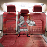 Albania Santa Christmas Back Car Seat Cover Christmas Albanian Eagle Flag Style - Wonder Print Shop