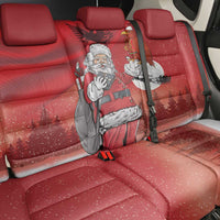 Albania Santa Christmas Back Car Seat Cover Christmas Albanian Eagle Flag Style - Wonder Print Shop