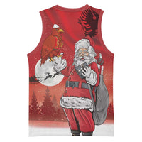 Albania Santa Christmas Basketball Jersey Christmas Albanian Eagle Flag Style - Wonder Print Shop
