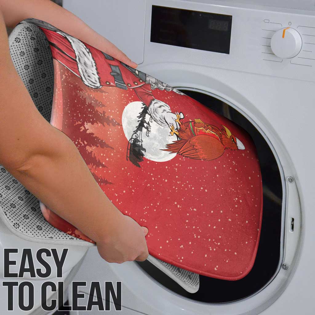 Albania Santa Christmas Bathroom Set Christmas Albanian Eagle Flag Style - Wonder Print Shop