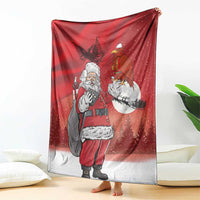 Albania Santa Christmas Blanket Christmas Albanian Eagle Flag Style - Wonder Print Shop
