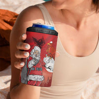 Albania Santa Christmas 4 in 1 Can Cooler Tumbler Christmas Albanian Eagle Flag Style - Wonder Print Shop