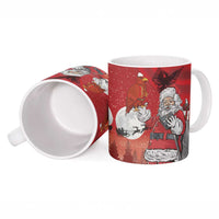Albania Santa Christmas Ceramic Mug Christmas Albanian Eagle Flag Style - Wonder Print Shop
