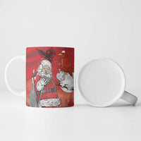 Albania Santa Christmas Ceramic Mug Christmas Albanian Eagle Flag Style - Wonder Print Shop