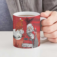 Albania Santa Christmas Ceramic Mug Christmas Albanian Eagle Flag Style - Wonder Print Shop
