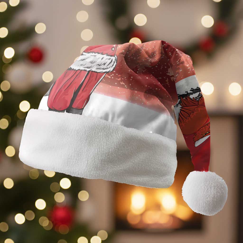 Albania Santa Christmas Santa Hat Christmas Albanian Eagle Flag Style - Wonder Print Shop