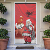 Albania Santa Christmas Door Cover Christmas Albanian Eagle Flag Style - Wonder Print Shop