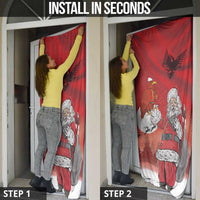 Albania Santa Christmas Door Cover Christmas Albanian Eagle Flag Style - Wonder Print Shop