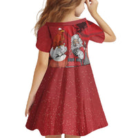 Albania Santa Christmas Family Matching Off Shoulder Maxi Dress and Hawaiian Shirt Christmas Albanian Eagle Flag Style - Wonder Print Shop