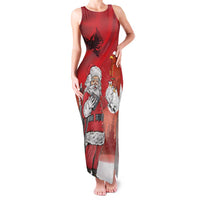 Albania Santa Christmas Family Matching Tank Maxi Dress and Hawaiian Shirt Christmas Albanian Eagle Flag Style - Wonder Print Shop