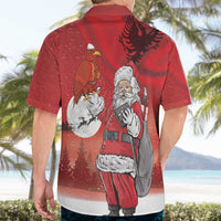 Albania Santa Christmas Hawaiian Shirt Christmas Albanian Eagle Flag Style - Wonder Print Shop