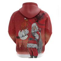 Albania Santa Christmas Hoodie Christmas Albanian Eagle Flag Style - Wonder Print Shop