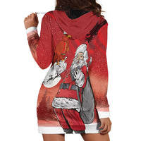 Albania Santa Christmas Hoodie Dress Christmas Albanian Eagle Flag Style - Wonder Print Shop