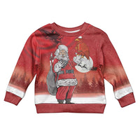 Albania Santa Christmas Kid Ugly Christmas Sweater Christmas Albanian Eagle Flag Style - Wonder Print Shop