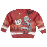 Albania Santa Christmas Kid Ugly Christmas Sweater Christmas Albanian Eagle Flag Style - Wonder Print Shop