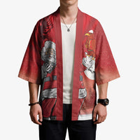 Albania Santa Christmas Kimono Christmas Albanian Eagle Flag Style - Wonder Print Shop