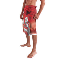 Albania Santa Christmas Lavalava Christmas Albanian Eagle Flag Style - Wonder Print Shop