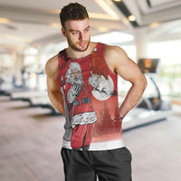 Albania Santa Christmas Men Tank Top Christmas Albanian Eagle Flag Style - Wonder Print Shop