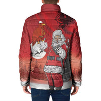 Albania Santa Christmas Padded Jacket Christmas Albanian Eagle Flag Style - Wonder Print Shop