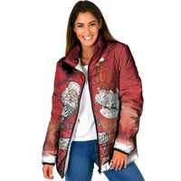 Albania Santa Christmas Padded Jacket Christmas Albanian Eagle Flag Style - Wonder Print Shop