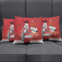 Albania Santa Christmas Pillow Cover Christmas Albanian Eagle Flag Style - Wonder Print Shop