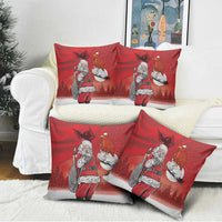 Albania Santa Christmas Pillow Cover Christmas Albanian Eagle Flag Style - Wonder Print Shop