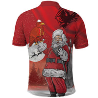Albania Santa Christmas Polo Shirt Christmas Albanian Eagle Flag Style - Wonder Print Shop