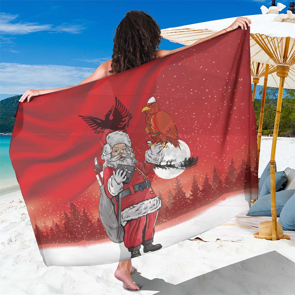 Albania Santa Christmas Sarong Christmas Albanian Eagle Flag Style - Wonder Print Shop