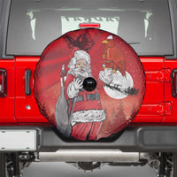 Albania Santa Christmas Spare Tire Cover Christmas Albanian Eagle Flag Style - Wonder Print Shop